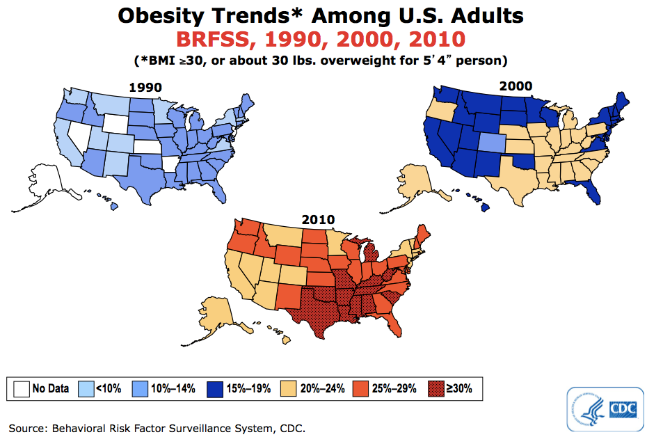 Obesity in US 1990-2010